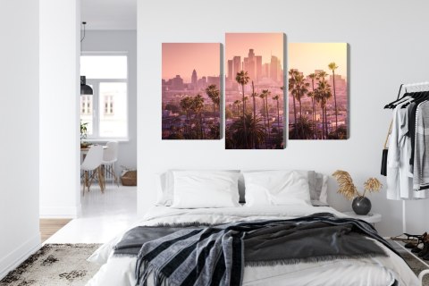 Obraz Wieloczęściowy Centrum Los Angeles O Zachodzie Słońca Obraz Wieloczęściowy Centrum Los Angeles O Zachodzie Słońca