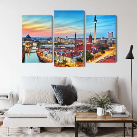 Obraz Wieloczęściowy Kolorowe Niebo I Panorama Berlina Obraz Wieloczęściowy Kolorowe Niebo I Panorama Berlina