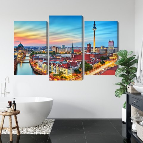 Obraz Wieloczęściowy Kolorowe Niebo I Panorama Berlina Obraz Wieloczęściowy Kolorowe Niebo I Panorama Berlina