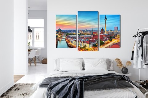 Obraz Wieloczęściowy Kolorowe Niebo I Panorama Berlina Obraz Wieloczęściowy Kolorowe Niebo I Panorama Berlina