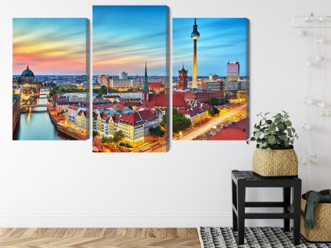 Obraz Wieloczęściowy Kolorowe Niebo I Panorama Berlina Obraz Wieloczęściowy Kolorowe Niebo I Panorama Berlina