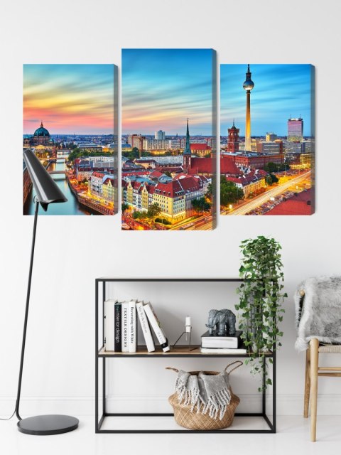 Obraz Wieloczęściowy Kolorowe Niebo I Panorama Berlina Obraz Wieloczęściowy Kolorowe Niebo I Panorama Berlina