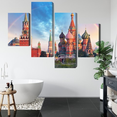 Obraz Wieloczęściowy Panorama Placu Czerwonego Z Kremlem I Soborem Wasyla Błogosławionego Obraz Wieloczęściowy Panorama Placu Czerwonego Z Kremlem I Soborem Wasyla Błogosławionego