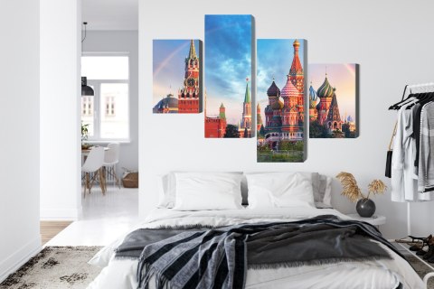 Obraz Wieloczęściowy Panorama Placu Czerwonego Z Kremlem I Soborem Wasyla Błogosławionego Obraz Wieloczęściowy Panorama Placu Czerwonego Z Kremlem I Soborem Wasyla Błogosławionego