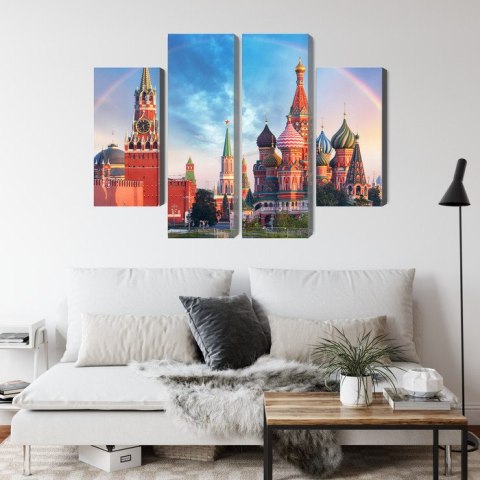 Obraz Wieloczęściowy Panorama Placu Czerwonego Z Kremlem I Soborem Wasyla Błogosławionego Obraz Wieloczęściowy Panorama Placu Czerwonego Z Kremlem I Soborem Wasyla Błogosławionego