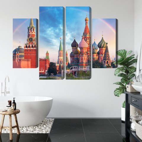 Obraz Wieloczęściowy Panorama Placu Czerwonego Z Kremlem I Soborem Wasyla Błogosławionego Obraz Wieloczęściowy Panorama Placu Czerwonego Z Kremlem I Soborem Wasyla Błogosławionego