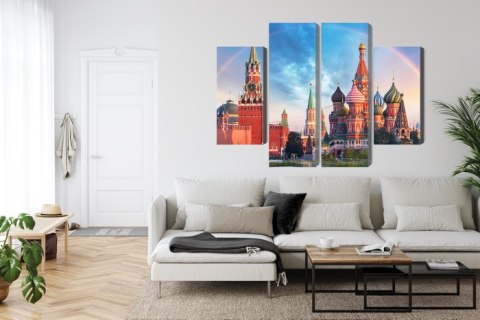 Obraz Wieloczęściowy Panorama Placu Czerwonego Z Kremlem I Soborem Wasyla Błogosławionego Obraz Wieloczęściowy Panorama Placu Czerwonego Z Kremlem I Soborem Wasyla Błogosławionego