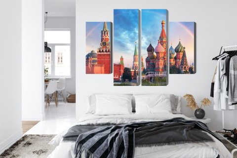 Obraz Wieloczęściowy Panorama Placu Czerwonego Z Kremlem I Soborem Wasyla Błogosławionego Obraz Wieloczęściowy Panorama Placu Czerwonego Z Kremlem I Soborem Wasyla Błogosławionego