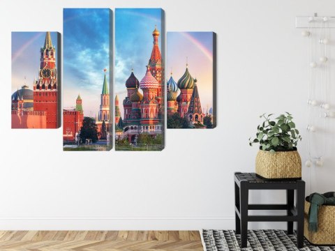 Obraz Wieloczęściowy Panorama Placu Czerwonego Z Kremlem I Soborem Wasyla Błogosławionego Obraz Wieloczęściowy Panorama Placu Czerwonego Z Kremlem I Soborem Wasyla Błogosławionego