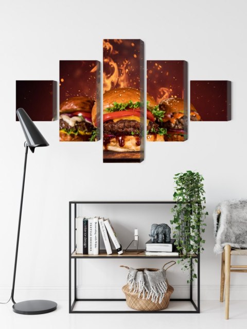 Obraz Wieloczęściowy Smaczne Hamburgery Obraz Wieloczęściowy Smaczne Hamburgery