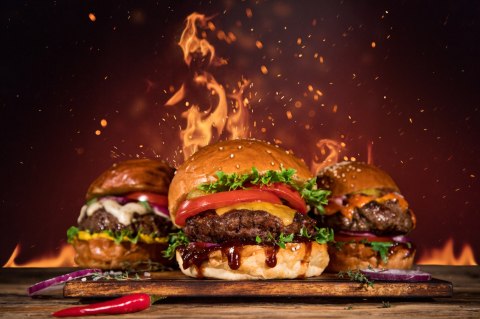 Obraz Wieloczęściowy Smaczne Hamburgery Obraz Wieloczęściowy Smaczne Hamburgery