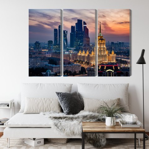 Obraz Wieloczęściowy Widok Z Lotu Ptaka Na Panoramę Moskwy Obraz Wieloczęściowy Widok Z Lotu Ptaka Na Panoramę Moskwy