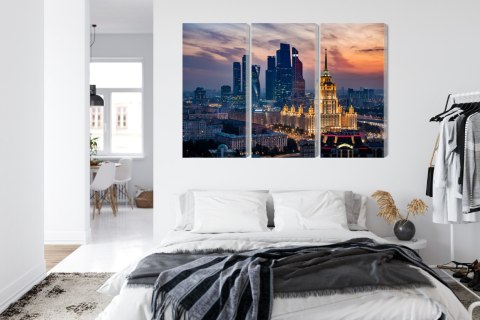 Obraz Wieloczęściowy Widok Z Lotu Ptaka Na Panoramę Moskwy Obraz Wieloczęściowy Widok Z Lotu Ptaka Na Panoramę Moskwy