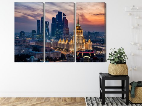 Obraz Wieloczęściowy Widok Z Lotu Ptaka Na Panoramę Moskwy Obraz Wieloczęściowy Widok Z Lotu Ptaka Na Panoramę Moskwy