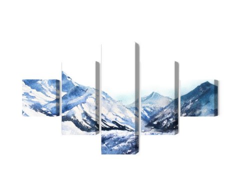 Obraz Wieloczęściowy Akwarela Górski Szczyt Obraz Wieloczęściowy Akwarela Górski Szczyt