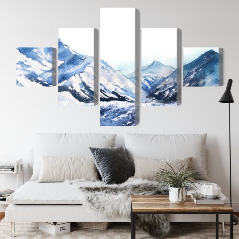 Obraz Wieloczęściowy Akwarela Górski Szczyt Obraz Wieloczęściowy Akwarela Górski Szczyt