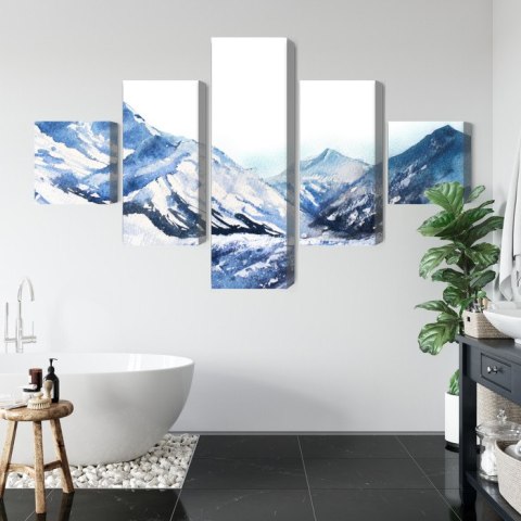 Obraz Wieloczęściowy Akwarela Górski Szczyt Obraz Wieloczęściowy Akwarela Górski Szczyt