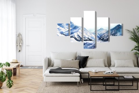 Obraz Wieloczęściowy Akwarela Górski Szczyt Obraz Wieloczęściowy Akwarela Górski Szczyt