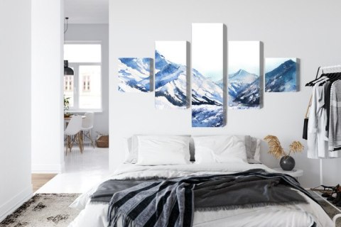 Obraz Wieloczęściowy Akwarela Górski Szczyt Obraz Wieloczęściowy Akwarela Górski Szczyt
