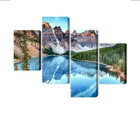 Obraz Wieloczęściowy Jezioro Moraine W Parku Narodowym Banff, Kanada Obraz Wieloczęściowy Jezioro Moraine W Parku Narodowym Banff, Kanada