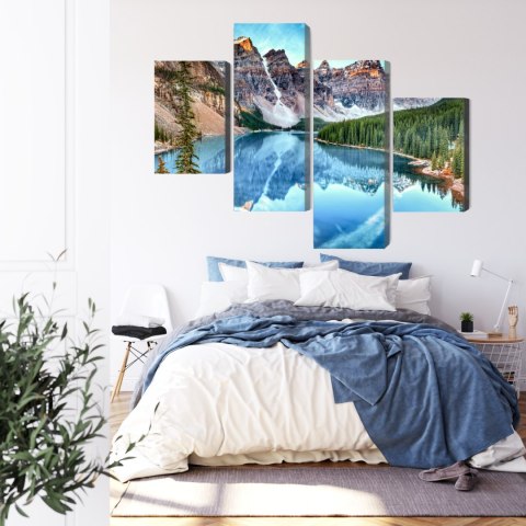 Obraz Wieloczęściowy Jezioro Moraine W Parku Narodowym Banff, Kanada Obraz Wieloczęściowy Jezioro Moraine W Parku Narodowym Banff, Kanada