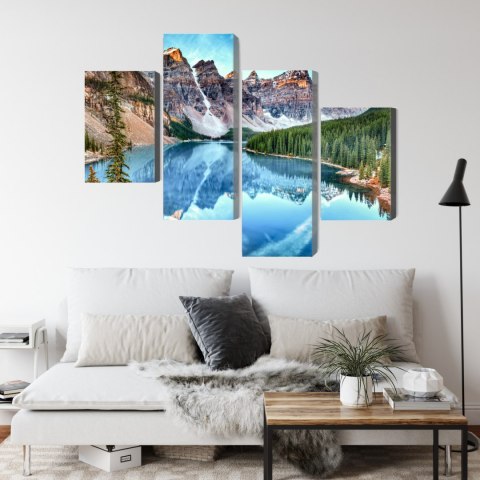 Obraz Wieloczęściowy Jezioro Moraine W Parku Narodowym Banff, Kanada Obraz Wieloczęściowy Jezioro Moraine W Parku Narodowym Banff, Kanada
