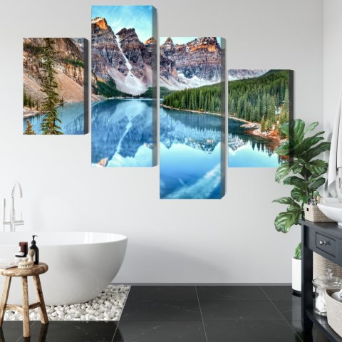 Obraz Wieloczęściowy Jezioro Moraine W Parku Narodowym Banff, Kanada Obraz Wieloczęściowy Jezioro Moraine W Parku Narodowym Banff, Kanada