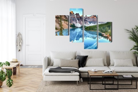 Obraz Wieloczęściowy Jezioro Moraine W Parku Narodowym Banff, Kanada Obraz Wieloczęściowy Jezioro Moraine W Parku Narodowym Banff, Kanada