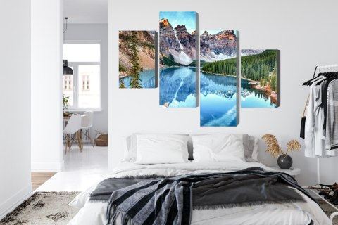 Obraz Wieloczęściowy Jezioro Moraine W Parku Narodowym Banff, Kanada Obraz Wieloczęściowy Jezioro Moraine W Parku Narodowym Banff, Kanada