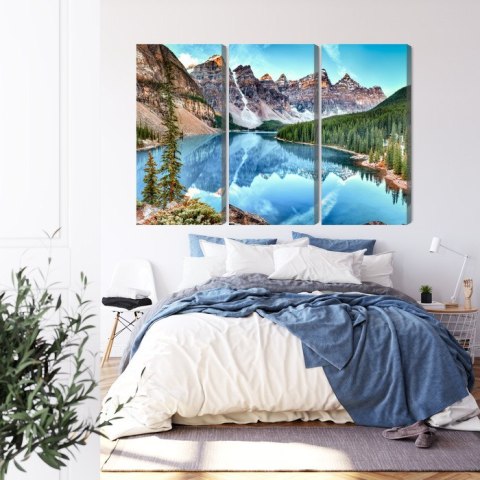 Obraz Wieloczęściowy Jezioro Moraine W Parku Narodowym Banff, Kanada Obraz Wieloczęściowy Jezioro Moraine W Parku Narodowym Banff, Kanada