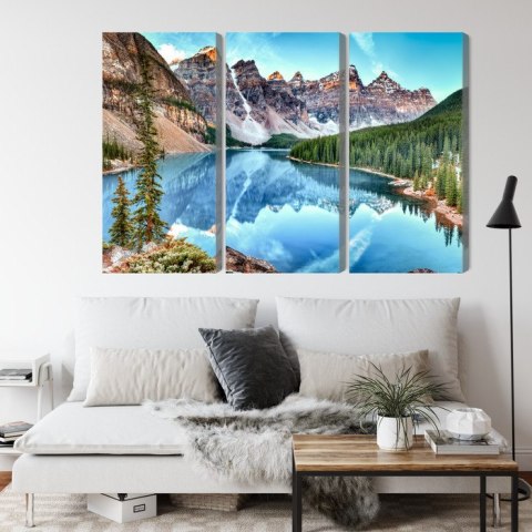 Obraz Wieloczęściowy Jezioro Moraine W Parku Narodowym Banff, Kanada Obraz Wieloczęściowy Jezioro Moraine W Parku Narodowym Banff, Kanada