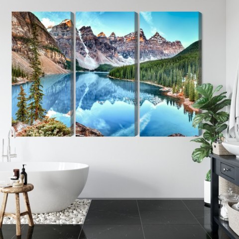 Obraz Wieloczęściowy Jezioro Moraine W Parku Narodowym Banff, Kanada Obraz Wieloczęściowy Jezioro Moraine W Parku Narodowym Banff, Kanada