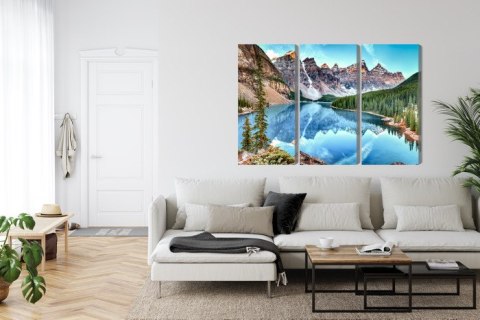 Obraz Wieloczęściowy Jezioro Moraine W Parku Narodowym Banff, Kanada Obraz Wieloczęściowy Jezioro Moraine W Parku Narodowym Banff, Kanada