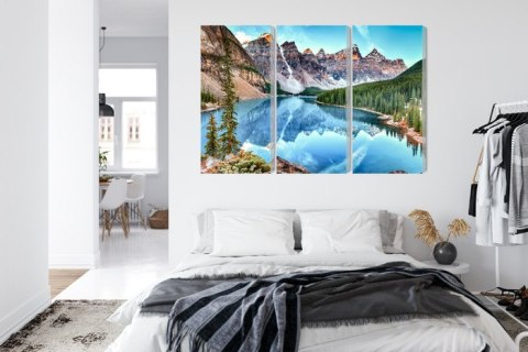 Obraz Wieloczęściowy Jezioro Moraine W Parku Narodowym Banff, Kanada Obraz Wieloczęściowy Jezioro Moraine W Parku Narodowym Banff, Kanada