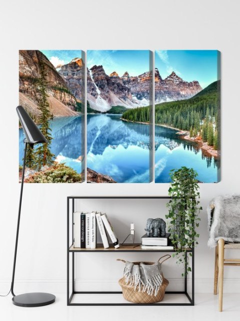 Obraz Wieloczęściowy Jezioro Moraine W Parku Narodowym Banff, Kanada Obraz Wieloczęściowy Jezioro Moraine W Parku Narodowym Banff, Kanada