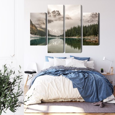 Obraz Wieloczęściowy Jezioro Moraine W Parku Narodowym Banff, Kanada Obraz Wieloczęściowy Jezioro Moraine W Parku Narodowym Banff, Kanada