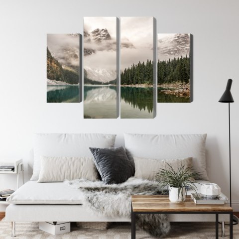 Obraz Wieloczęściowy Jezioro Moraine W Parku Narodowym Banff, Kanada Obraz Wieloczęściowy Jezioro Moraine W Parku Narodowym Banff, Kanada