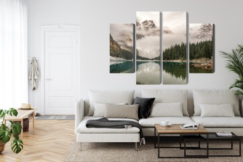Obraz Wieloczęściowy Jezioro Moraine W Parku Narodowym Banff, Kanada Obraz Wieloczęściowy Jezioro Moraine W Parku Narodowym Banff, Kanada