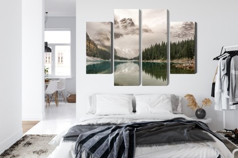 Obraz Wieloczęściowy Jezioro Moraine W Parku Narodowym Banff, Kanada Obraz Wieloczęściowy Jezioro Moraine W Parku Narodowym Banff, Kanada
