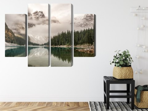 Obraz Wieloczęściowy Jezioro Moraine W Parku Narodowym Banff, Kanada Obraz Wieloczęściowy Jezioro Moraine W Parku Narodowym Banff, Kanada