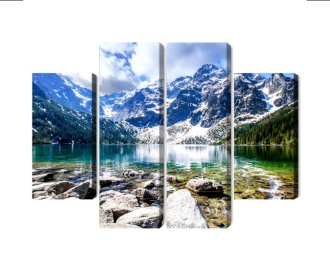 Obraz Wieloczęściowy Jezioro Morskie Oko 3D Obraz Wieloczęściowy Jezioro Morskie Oko 3D