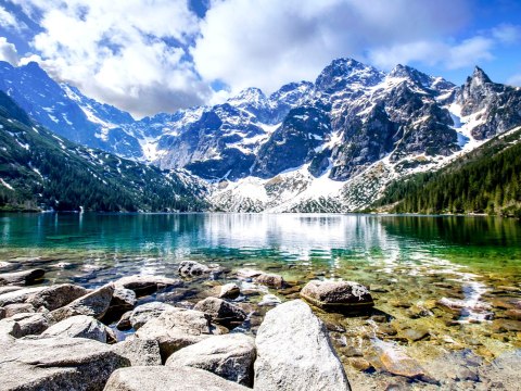Obraz Wieloczęściowy Jezioro Morskie Oko 3D Obraz Wieloczęściowy Jezioro Morskie Oko 3D
