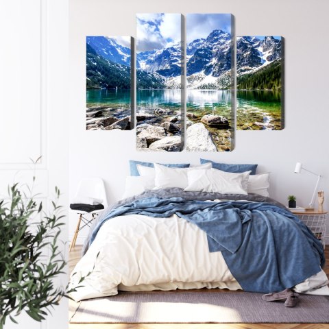 Obraz Wieloczęściowy Jezioro Morskie Oko 3D Obraz Wieloczęściowy Jezioro Morskie Oko 3D