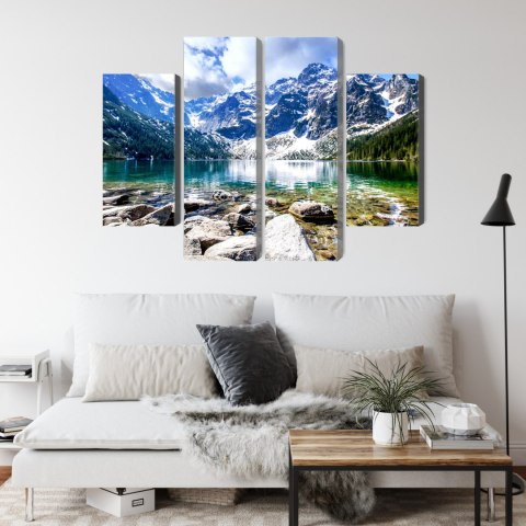 Obraz Wieloczęściowy Jezioro Morskie Oko 3D Obraz Wieloczęściowy Jezioro Morskie Oko 3D