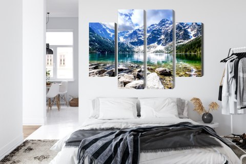 Obraz Wieloczęściowy Jezioro Morskie Oko 3D Obraz Wieloczęściowy Jezioro Morskie Oko 3D