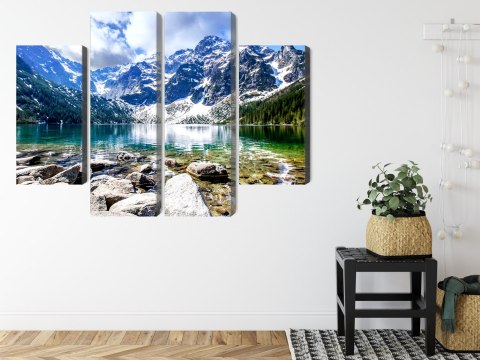 Obraz Wieloczęściowy Jezioro Morskie Oko 3D Obraz Wieloczęściowy Jezioro Morskie Oko 3D
