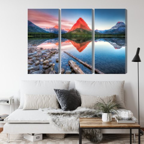 Obraz Wieloczęściowy Jezioro Swiftcurrent Lake W Usa Obraz Wieloczęściowy Jezioro Swiftcurrent Lake W Usa