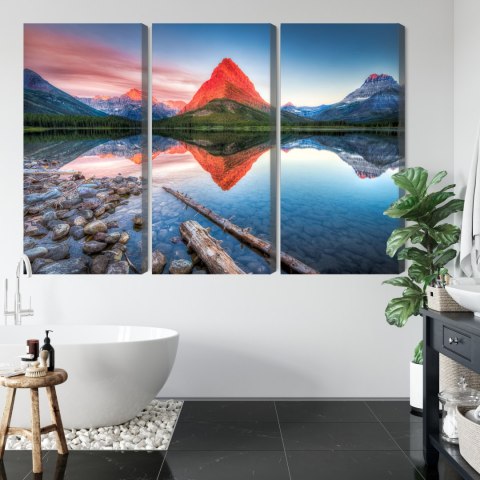 Obraz Wieloczęściowy Jezioro Swiftcurrent Lake W Usa Obraz Wieloczęściowy Jezioro Swiftcurrent Lake W Usa