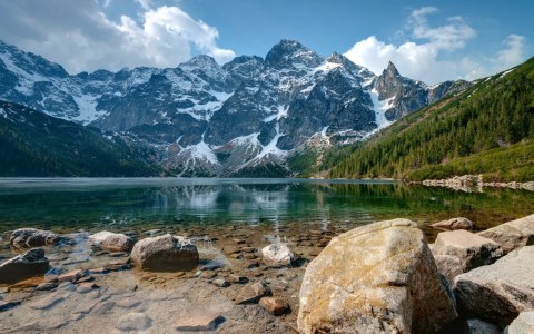 Obraz Wieloczęściowy Morskie Oko W Tatrach 3D Obraz Wieloczęściowy Morskie Oko W Tatrach 3D