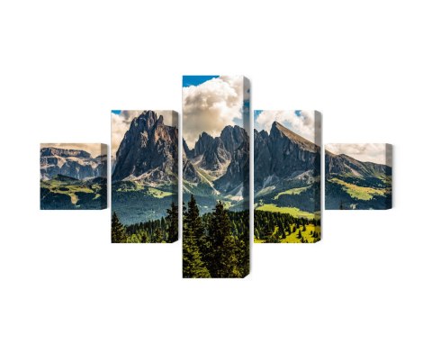 Obraz Wieloczęściowy Widok Włoskich Dolomitów 3D Obraz Wieloczęściowy Widok Włoskich Dolomitów 3D